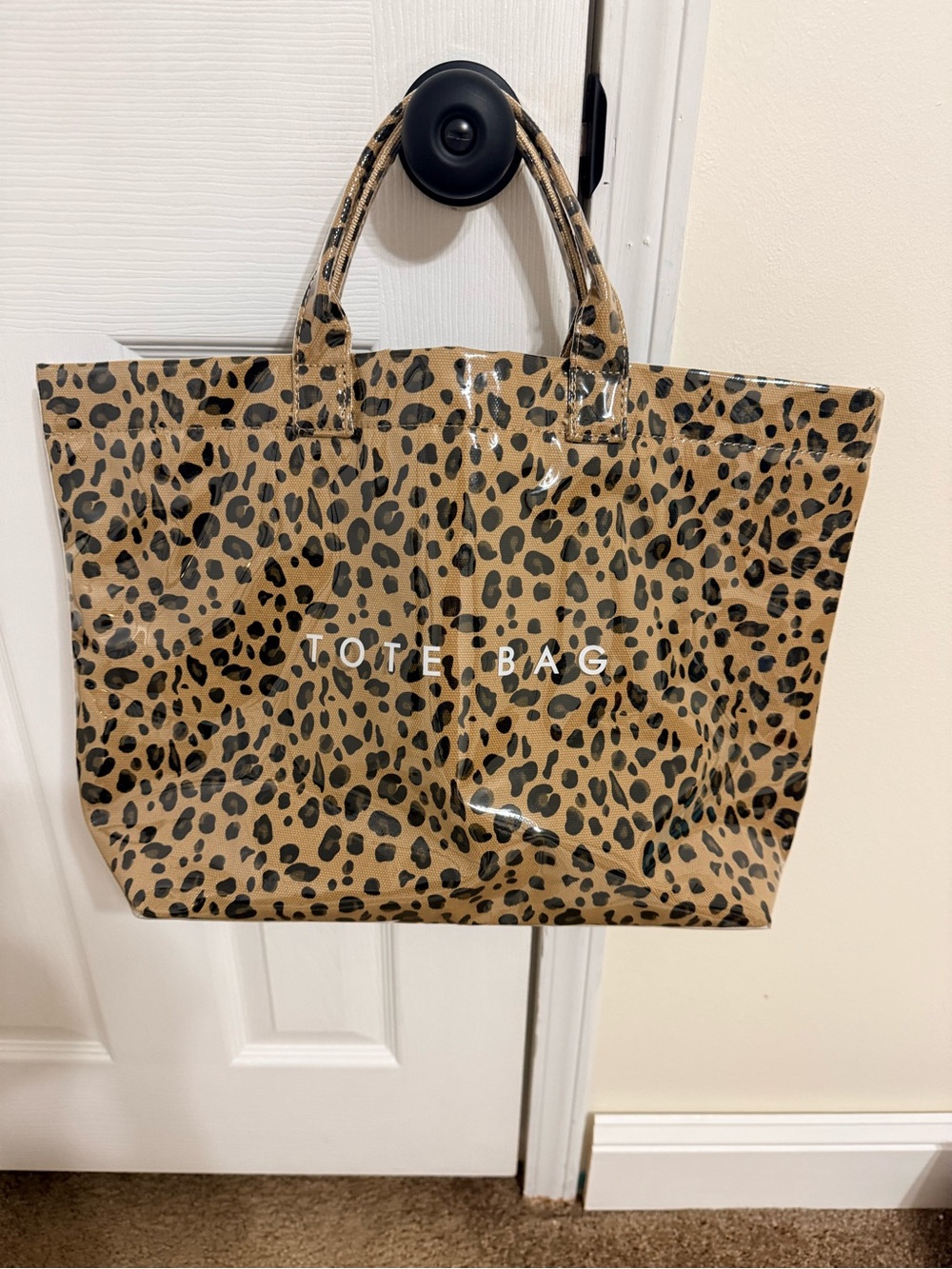 Leopard Print Tote Bag - Brown/Black Stylish Everyday Carry